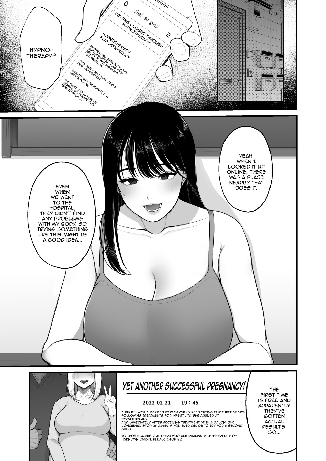 Hentai Manga Comic-A Housewife Looking To Get Pregnant Gets Inseminated By The Wrong Person Misusing Hypnosis Therapy-Read-2